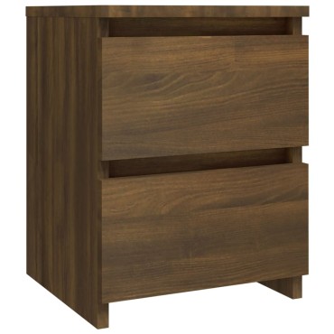 vidaXL Κομοδίνο Καπνιστή Δρυς 30x30x40cm από Επεξεργασμένο Ξύλο 1 τεμ.