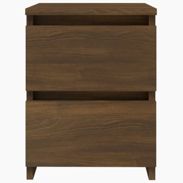 vidaXL Κομοδίνο Καπνιστή Δρυς 30x30x40cm από Επεξεργασμένο Ξύλο 1 τεμ.