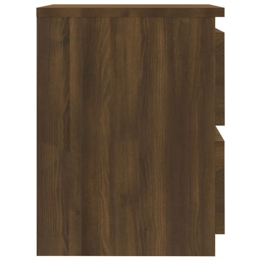 vidaXL Κομοδίνο Καπνιστή Δρυς 30x30x40cm από Επεξεργασμένο Ξύλο 1 τεμ.