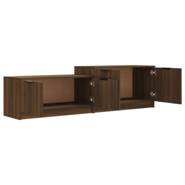 vidaXL Έπιπλο Τηλεόρασης Καφέ Δρυς 158,5x36x45cm Επεξεργασμένο Ξύλο