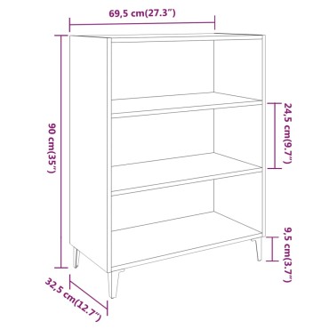 vidaXL Ντουλάπι Καπνιστή Δρυς 69,5x32,5x90cm Επεξεργασμένο Ξύλο 1 τεμ.