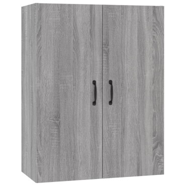 vidaXL Ντουλάπι Κρεμαστό Γκρι sonoma 69,5x34x90cm Επεξεργασμένο Ξύλο 1 τεμ.