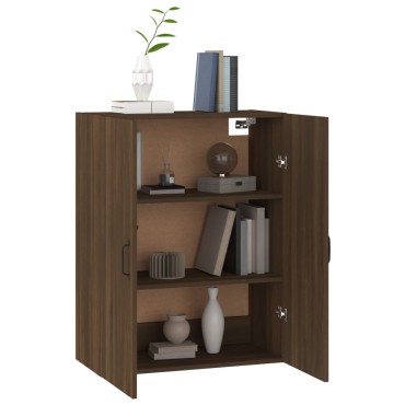 vidaXL Ντουλάπι Κρεμαστό Καφέ δρυς 69,5x34x90cm Επεξεργασμένο Ξύλο 1 τεμ.