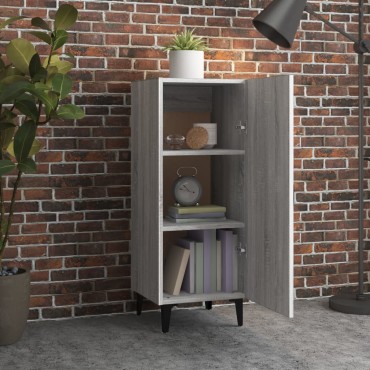 vidaXL Ντουλάπι Γκρι Sonoma 34,5x34x90cm από Επεξεργασμένο Ξύλο 1 τεμ.