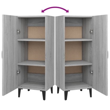 vidaXL Ντουλάπι Γκρι Sonoma 34,5x34x90cm από Επεξεργασμένο Ξύλο 1 τεμ.