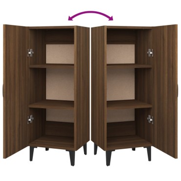 vidaXL Ντουλάπι Καφέ Δρυς 34,5x34x90cm Επεξεργασμένο Ξύλο 1 τεμ.