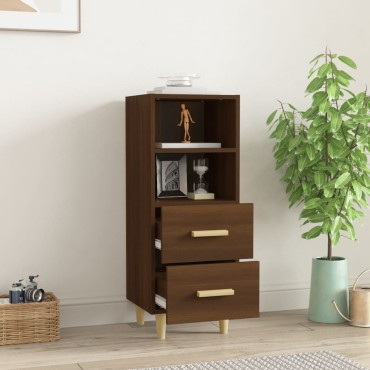 vidaXL Ντουλάπι Καφέ Δρυς 34,5x34x90cm Επεξεργασμένο Ξύλο 1 τεμ.