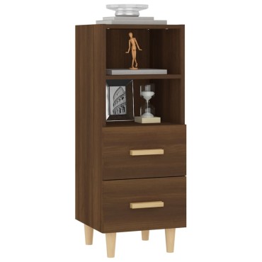 vidaXL Ντουλάπι Καφέ Δρυς 34,5x34x90cm Επεξεργασμένο Ξύλο 1 τεμ.