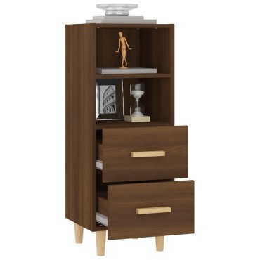 vidaXL Ντουλάπι Καφέ Δρυς 34,5x34x90cm Επεξεργασμένο Ξύλο 1 τεμ.