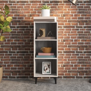 vidaXL Ντουλάπι Γκρι sonoma 34,5x32,5x90cm από Επεξεργασμένο Ξύλο 1 τεμ.