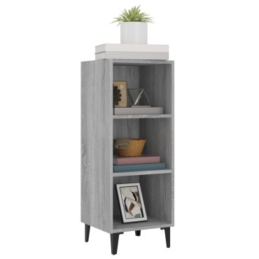 vidaXL Ντουλάπι Γκρι sonoma 34,5x32,5x90cm από Επεξεργασμένο Ξύλο 1 τεμ.