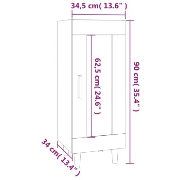 vidaXL Ντουλάπι Καπνιστή Δρυς 34,5x34x90cm Επεξεργασμένο Ξύλο 1 τεμ.