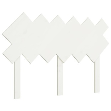 vidaXL Κεφαλάρι Κρεβατιού Λευκό 122,5x3x80,5cm από Μασίφ Ξύλο Πεύκου 1 τεμ.