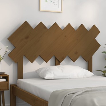 vidaXL Κεφαλάρι Κρεβατιού Μελί 122,5x3x80,5cm από Μασίφ Ξύλο Πεύκου 1 τεμ.