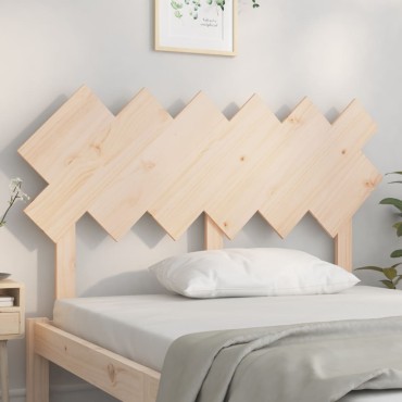 vidaXL Κεφαλάρι Κρεβατιού 132x3x81cm από Μασίφ Ξύλο Πεύκου 1 τεμ.