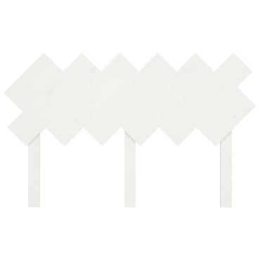 vidaXL Κεφαλάρι Κρεβατιού Λευκό 132x3x81cm από Μασίφ Ξύλο Πεύκου 1 τεμ.