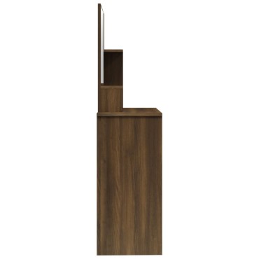 vidaXL Μπουντουάρ με Καθρέφτη Καφέ Δρυς 86,5x35x136cm 1 τεμ.