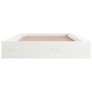 vidaXL Πλαίσιο Κρεβατιού Λευκό 90x200cm από Μασίφ Ξύλο 1 τεμ. - Μονό