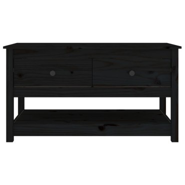 vidaXL Τραπεζάκι Σαλονιού Μαύρο 102x49x55cm από Μασίφ Ξύλο Πεύκου 1 τεμ.