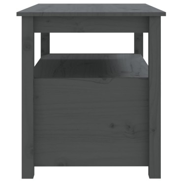 vidaXL Τραπεζάκι Σαλονιού Γκρι 71x49x55cm από Μασίφ Ξύλο Πεύκου 1 τεμ.