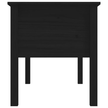 vidaXL Τραπεζάκι Σαλονιού Μαύρο 102x49x55cm από Μασίφ Ξύλο Πεύκου 1 τεμ.