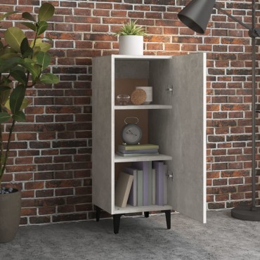 vidaXL Ντουλάπι Γκρι Σκυροδέματος 34,5x34x90cm Επεξεργασμένο Ξύλο 1 τεμ.