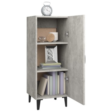 vidaXL Ντουλάπι Γκρι Σκυροδέματος 34,5x34x90cm Επεξεργασμένο Ξύλο 1 τεμ.
