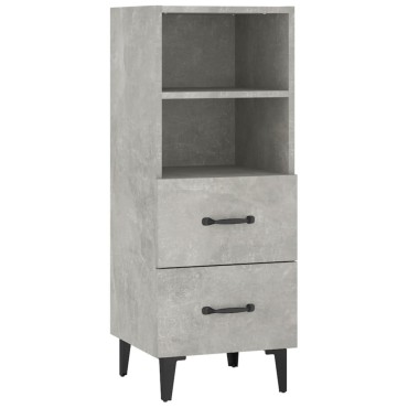 vidaXL Ντουλάπι Γκρι Σκυροδέματος 34,5x34x90cm Επεξεργασμένο Ξύλο 1 τεμ.