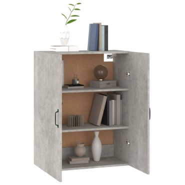 vidaXL Ντουλάπι Κρεμαστό Γκρι Σκυροδέματος 69,5x34x90cm Επεξ. Ξύλο 1 τεμ.