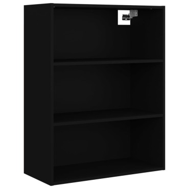 vidaXL Ντουλάπι Τοίχου Κρεμαστό Μαύρο 69,5x32,5x90cm 1 τεμ.