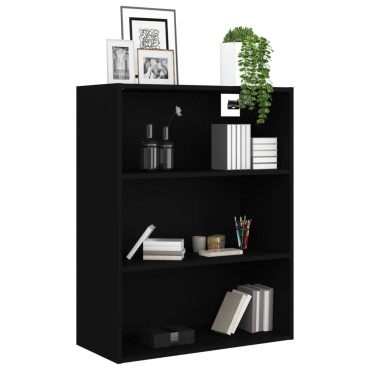 vidaXL Ντουλάπι Τοίχου Κρεμαστό Μαύρο 69,5x32,5x90cm 1 τεμ.