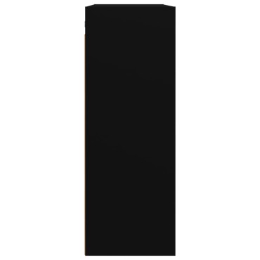 vidaXL Ντουλάπι Τοίχου Κρεμαστό Μαύρο 69,5x32,5x90cm 1 τεμ.