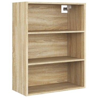vidaXL Ντουλάπι Τοίχου Κρεμαστό Sonoma Δρυς 69,5x32,5x90cm 1 τεμ.