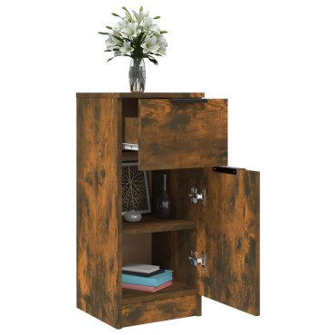 vidaXL Ντουλάπια 2 τεμ. Καπνιστή δρυς 30x30x70cm Επεξεργασμένο Ξύλο