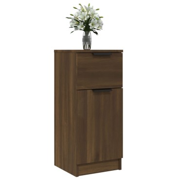 vidaXL Συρταριέρες 2 τεμ. Καφέ Δρυς 30x30x70cm Επεξεργασμένο Ξύλο