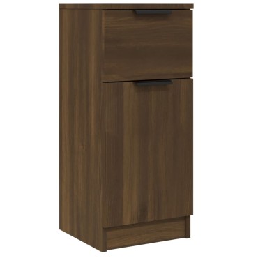 vidaXL Συρταριέρες 2 τεμ. Καφέ Δρυς 30x30x70cm Επεξεργασμένο Ξύλο