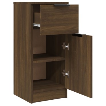 vidaXL Συρταριέρες 2 τεμ. Καφέ Δρυς 30x30x70cm Επεξεργασμένο Ξύλο
