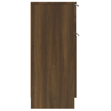 vidaXL Συρταριέρες 2 τεμ. Καφέ Δρυς 30x30x70cm Επεξεργασμένο Ξύλο