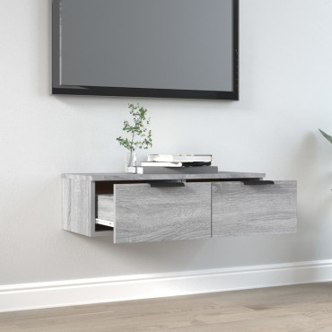 vidaXL Ντουλάπι Τοίχου Γκρι Sonoma 68x30x20cm Επεξεργασμένο Ξύλο 1 τεμ.