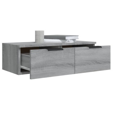 vidaXL Ντουλάπι Τοίχου Γκρι Sonoma 68x30x20cm Επεξεργασμένο Ξύλο 1 τεμ.