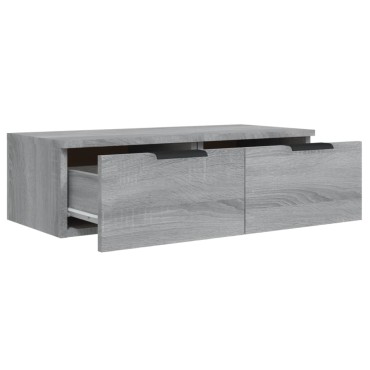 vidaXL Ντουλάπι Τοίχου Γκρι Sonoma 68x30x20cm Επεξεργασμένο Ξύλο 1 τεμ.