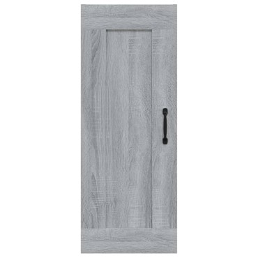 vidaXL Ντουλάπι Κρεμαστό Γκρι Sonoma 35x34x90cm Επεξεργασμένο Ξύλο 1 τεμ.
