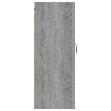 vidaXL Ντουλάπι Κρεμαστό Γκρι Sonoma 35x34x90cm Επεξεργασμένο Ξύλο 1 τεμ.
