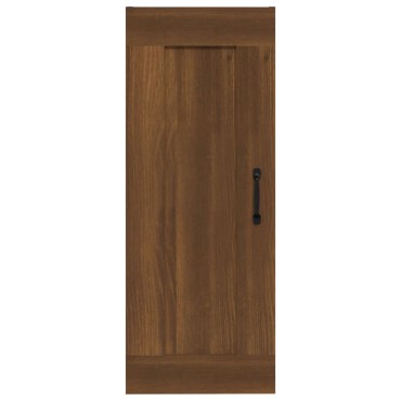 vidaXL Ντουλάπι Κρεμαστό Καφέ Δρυς 35x34x90cm Επεξεργασμένο Ξύλο 1 τεμ.