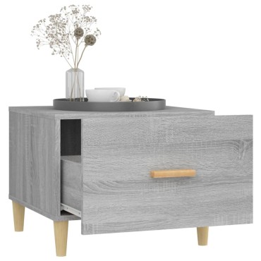 vidaXL Τραπεζάκι Σαλονιού Γκρι Sonoma 50x50x40cm Επεξεργασμένο Ξύλο 1 τεμ.