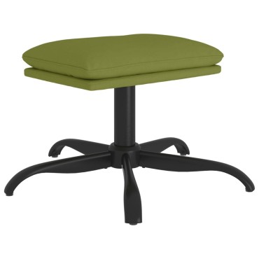 vidaXL Υποπόδιο Ανοιχτό Πράσινο 60x60x36cm Βελούδινο 1 τεμ.