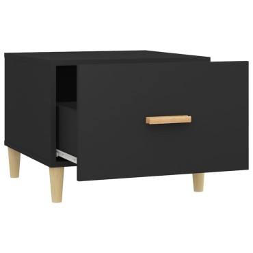 vidaXL Τραπεζάκι Σαλονιού Μαύρο 50x50x40cm από Επεξεργασμένο Ξύλο 1 τεμ.