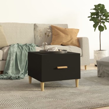 vidaXL Τραπεζάκια Σαλονιού 2 τεμ. Μαύρα 50x50x40cm Επεξεργ. Ξύλο
