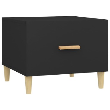 vidaXL Τραπεζάκια Σαλονιού 2 τεμ. Μαύρα 50x50x40cm Επεξεργ. Ξύλο
