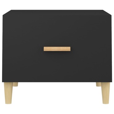 vidaXL Τραπεζάκια Σαλονιού 2 τεμ. Μαύρα 50x50x40cm Επεξεργ. Ξύλο